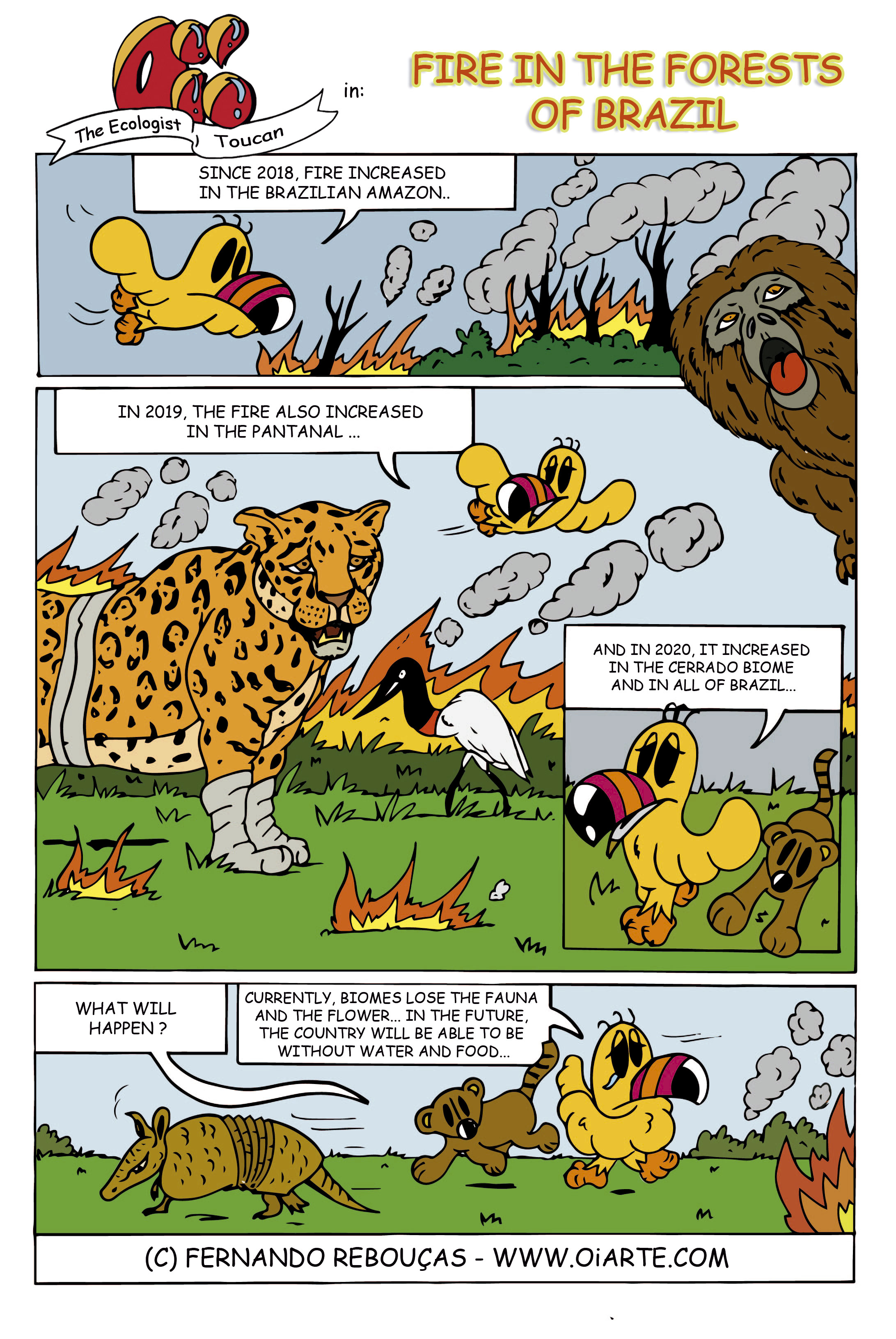 comics about comics about fire in brazil forests biomes ecology